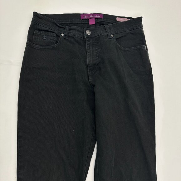 Gloria Vanderbilt Amanda Straight Leg Women's size 6 Black Denim Jeans - Picture 2 of 4